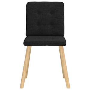 Jídelní židle 6 ks černé textil - obrázek 3