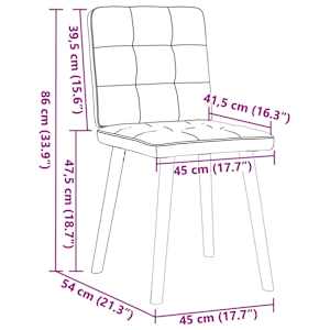 Jídelní židle 6 ks modré textil - obrázek 9