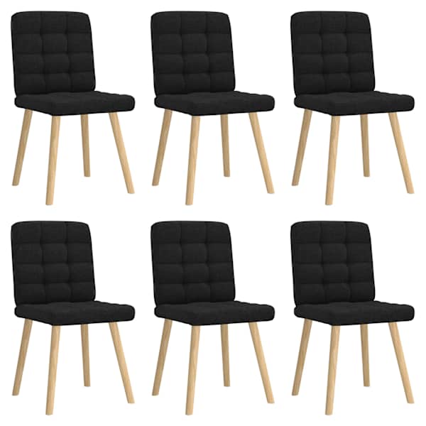 vidaXL s&ouml;&ouml;gitoolid 6 tk, must, kangas