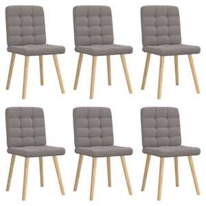 Jídelní židle 6 ks taupe textil - obrázek 1