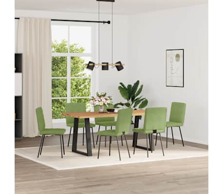 vidaXL Scaune de sufragerie, 6 buc, verde deschis, catifea