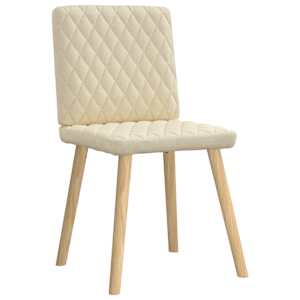 Jídelní židle 6 ks krémové textil - obrázek 3