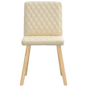 Jídelní židle 6 ks krémové textil - obrázek 4