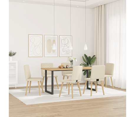vidaXL Eetkamerstoelen 6 st linnen