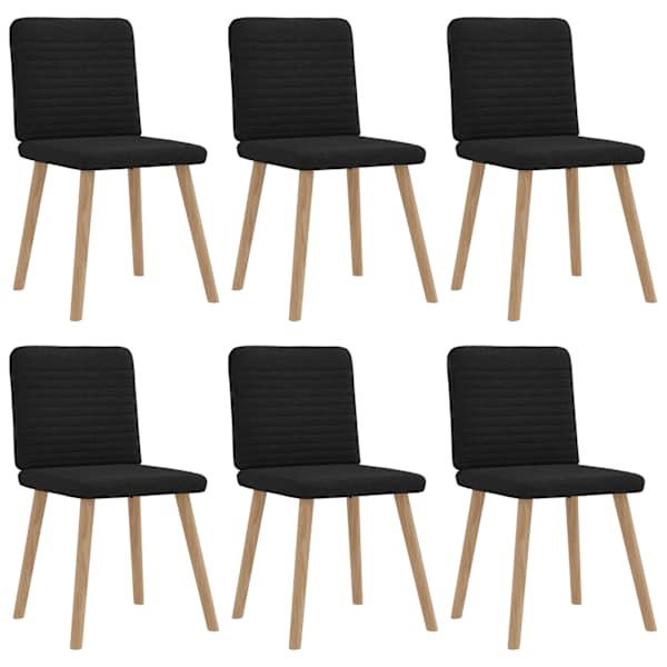 vidaXL s&ouml;&ouml;gitoolid 6 tk, must, kangas