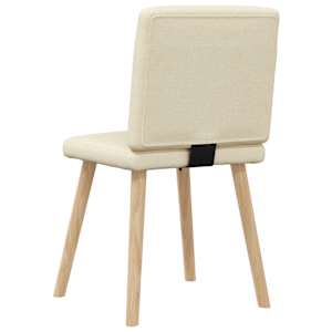 Jídelní židle 6 ks krémové textil - obrázek 6