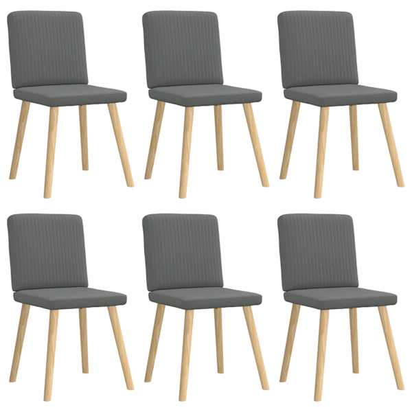 vidaXL s&ouml;&ouml;gitoolid 6 tk, tumehall, kangas