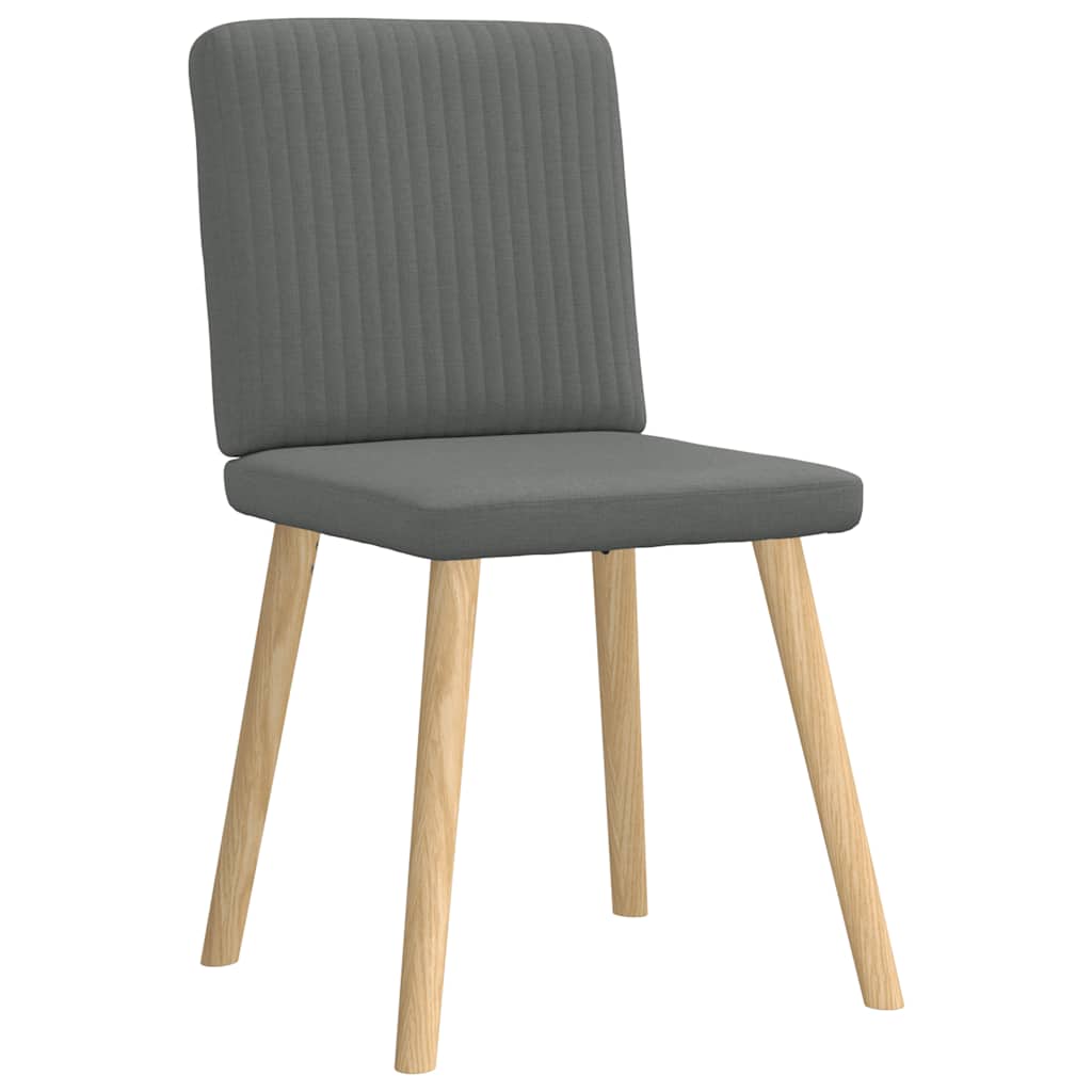 vidaXL Eetkamerstoelen 6 st stof donkergrijs afbeelding
