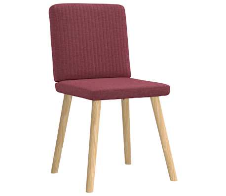 vidaXL Esszimmerst&uuml;hle 6 Stk. Weinrot Stoff