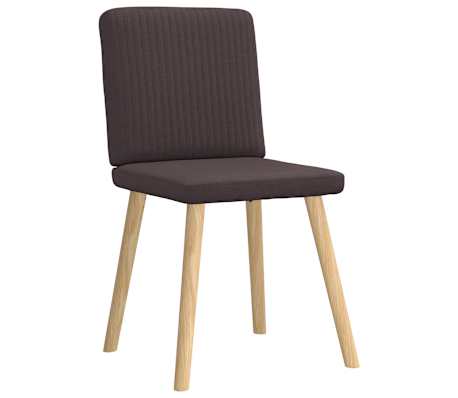 vidaXL Scaune de bucătărie, 6 buc., maro &icirc;nchis, material textil