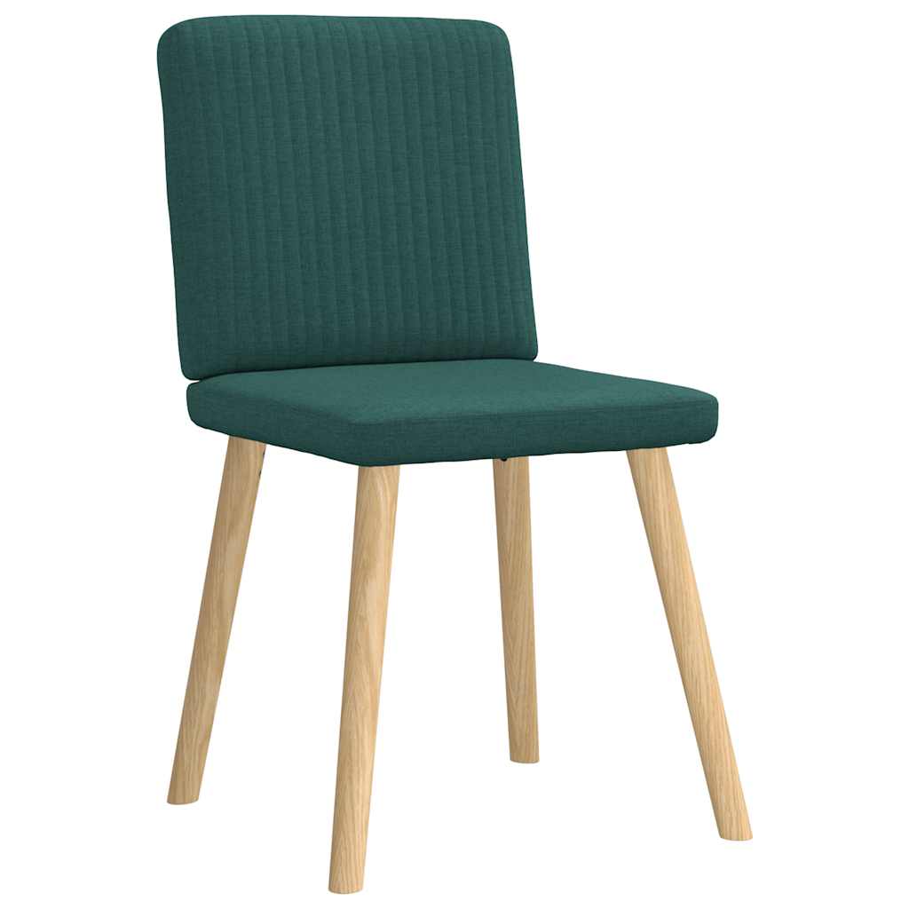 vidaXL Eetkamerstoelen 6 st stof donkergroen