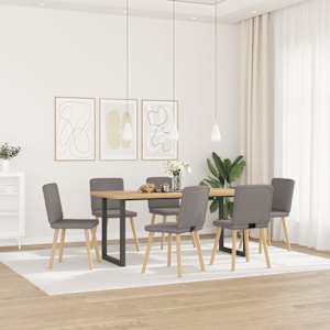 Jídelní židle 6 ks taupe textil - obrázek 1