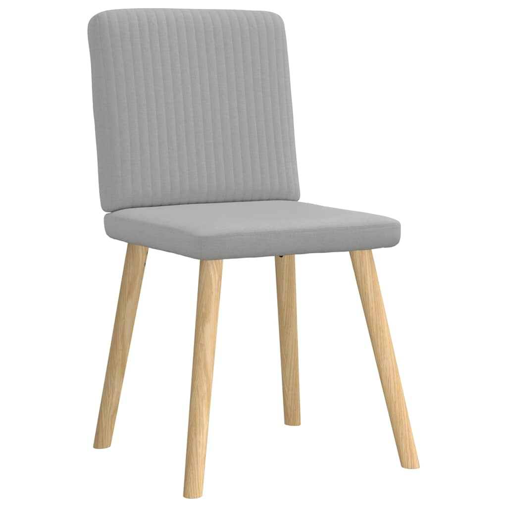 vidaXL Eetkamerstoelen 6 st stof wolk grijs