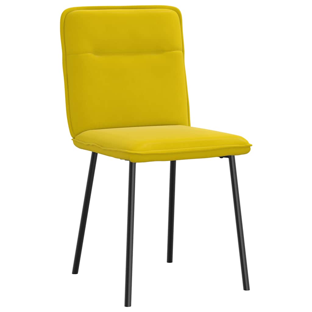vidaXL Eetkamerstoelen 6 st fluweel geel afbeelding