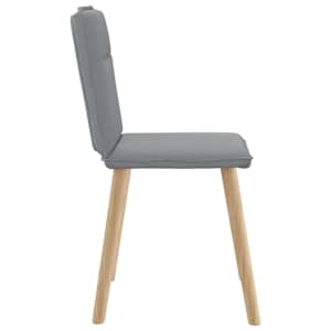 Jídelní židle 6 ks světle šedé textil - obrázek 5