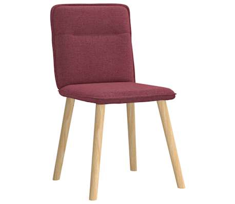 vidaXL Chaises &agrave; manger lot de 6 rouge bordeaux tissu