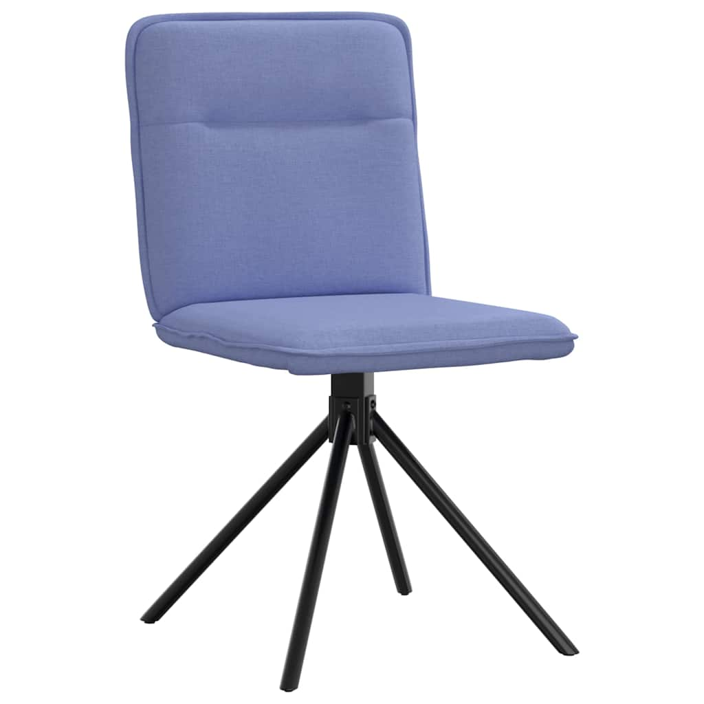 vidaXL Eetkamerstoelen 6 st stof jeansblauw