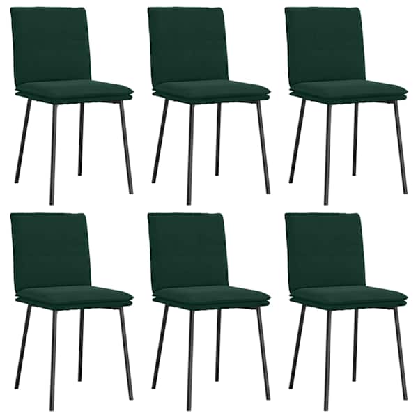 vidaXL s&ouml;&ouml;gitoolid 6 tk, tumeroheline, samet