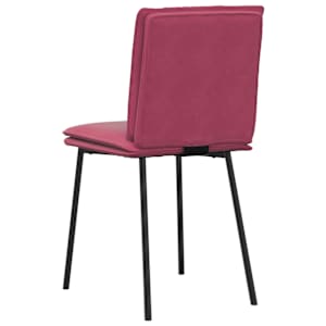 Jídelní židle 6 ks vínové samet - obrázek 6