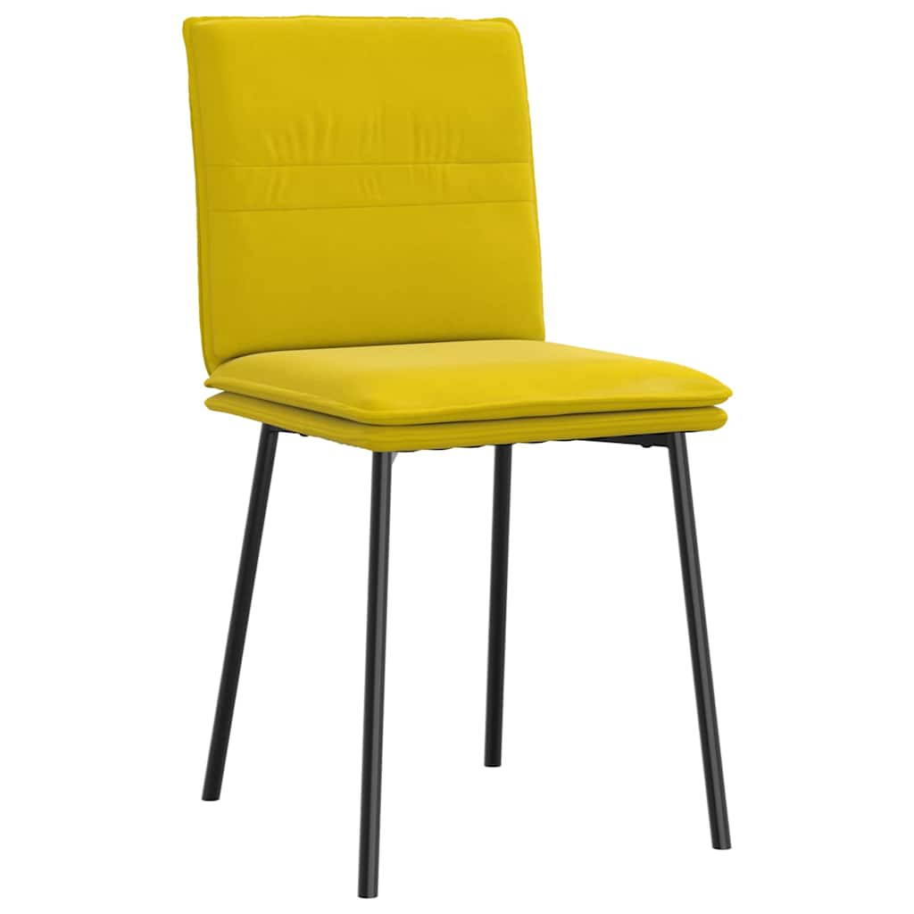 vidaXL Eetkamerstoelen 6 st fluweel geel