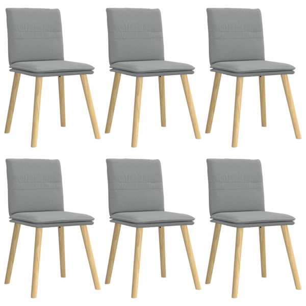 vidaXL s&ouml;&ouml;gitoolid 6 tk helehall, kangas