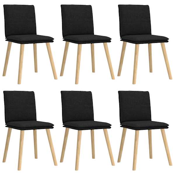 vidaXL s&ouml;&ouml;gitoolid 6 tk, must, kangas