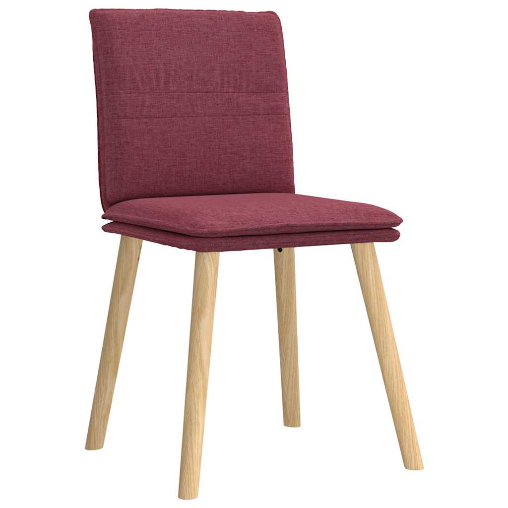 vidaXL Eetkamerstoelen 6 st stof wijnrood afbeelding