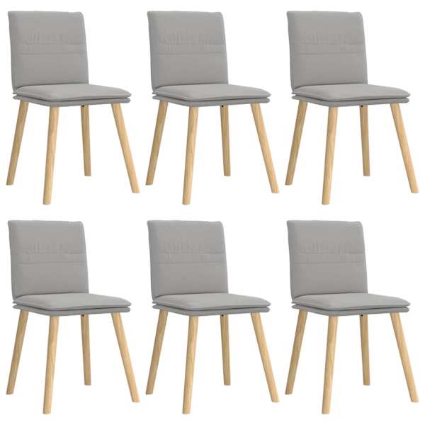 vidaXL s&ouml;&ouml;gitoolid 6 tk, pilvehall, kangas
