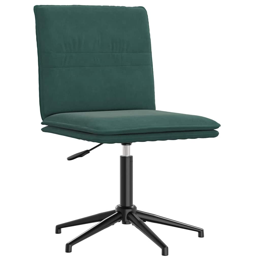 vidaXL Eetkamerstoelen 4 st fluweel donkergroen afbeelding