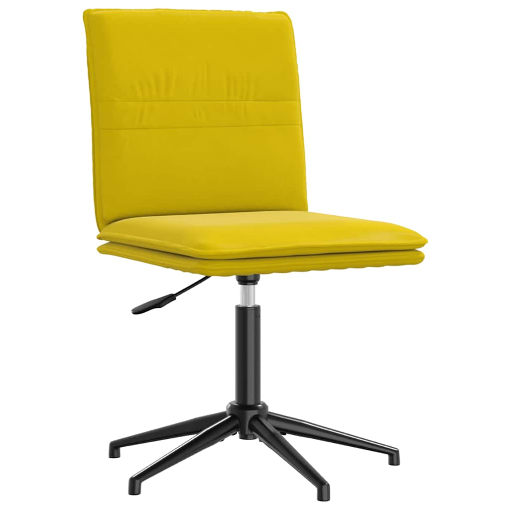 vidaXL Eetkamerstoelen 4 st fluweel geel