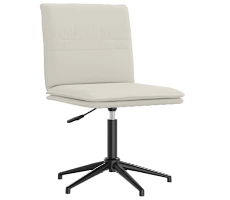 vidaXL Chaises &agrave; manger lot de 4 Cr&egrave;me Velours