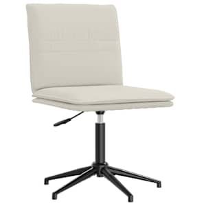 vidaXL Chaises &agrave; manger lot de 4 Cr&egrave;me Velours