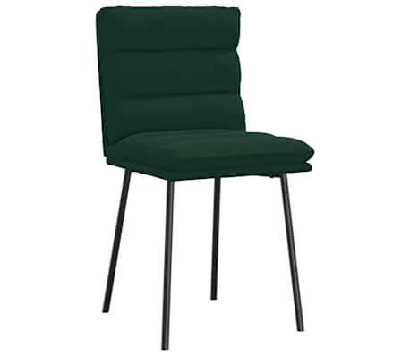 vidaXL Chaises &agrave; manger lot de 6 vert fonc&eacute; velours