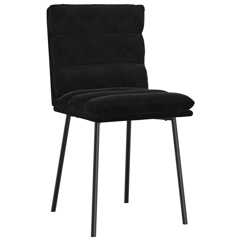 vidaXL Eetkamerstoelen 6 st fluweel zwart