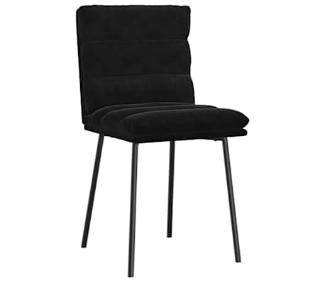 vidaXL Eetkamerstoelen 6 st fluweel zwart