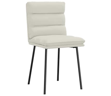 vidaXL Chaises &agrave; manger lot de 6 cr&egrave;me velours