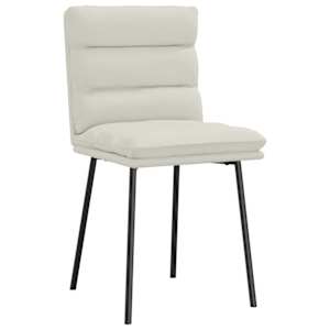 vidaXL Chaises &agrave; manger lot de 6 cr&egrave;me velours