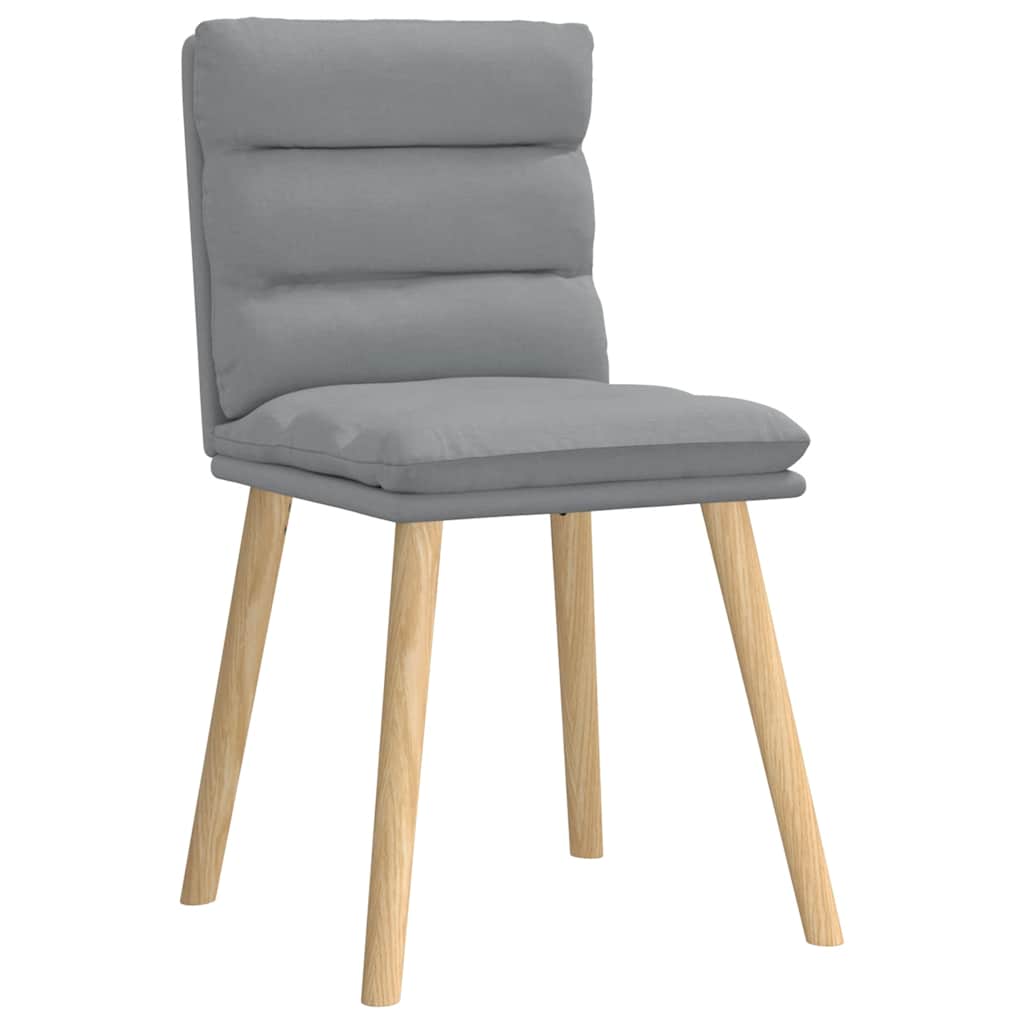 vidaXL Eetkamerstoelen 6 st stof lichtgrijs afbeelding