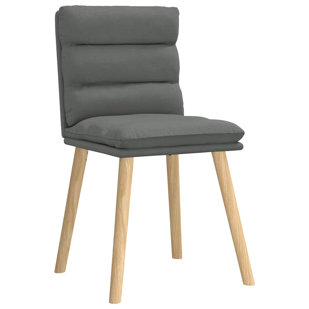 vidaXL Eetkamerstoelen 6 st stof donkergrijs afbeelding