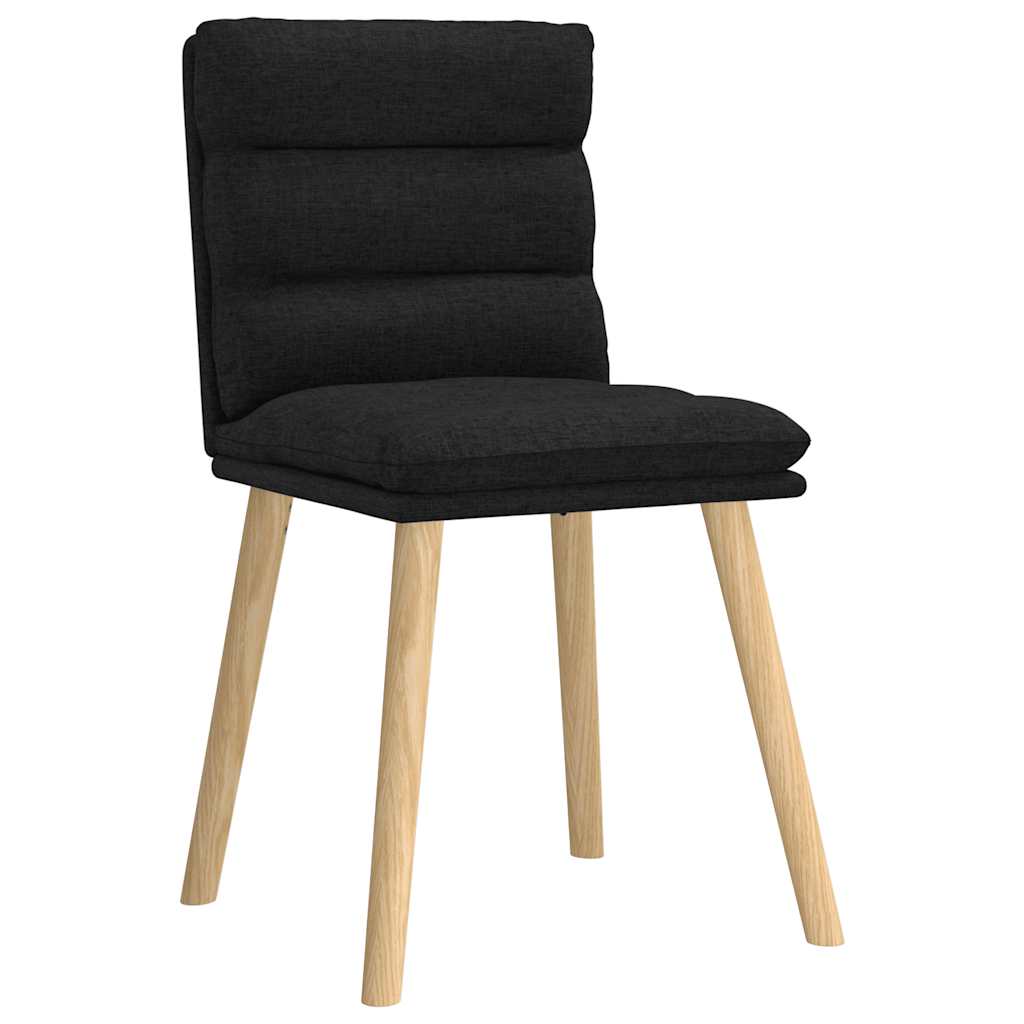 vidaXL Scaune de sufragerie 6 buc. negru material textil