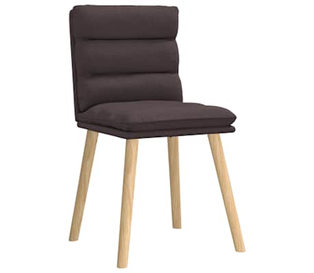vidaXL Scaune de bucătărie, 6 buc., maro &icirc;nchis, material textil