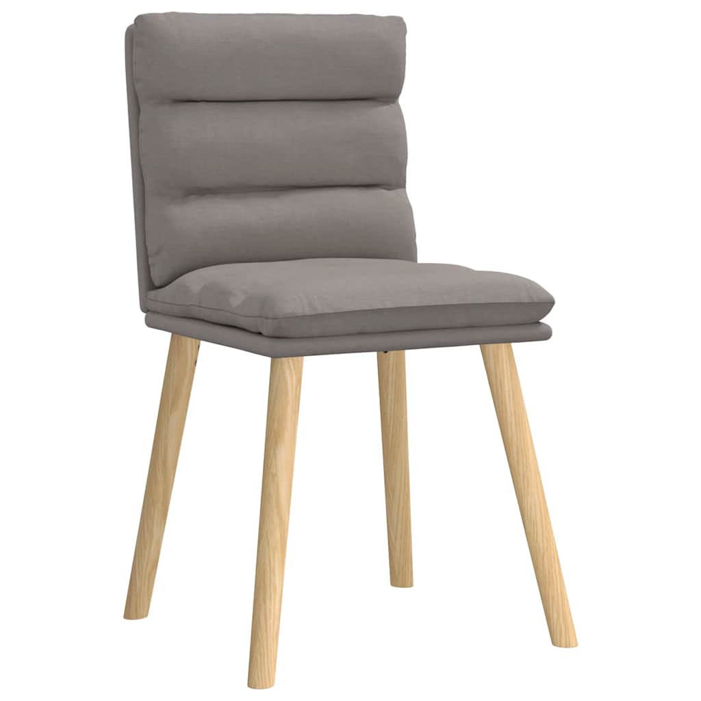 vidaXL Eetkamerstoelen 6 st stof taupe afbeelding