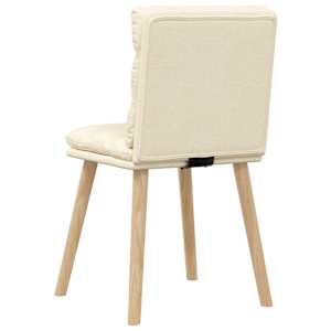 Jídelní židle 6 ks krémové textil - obrázek 6