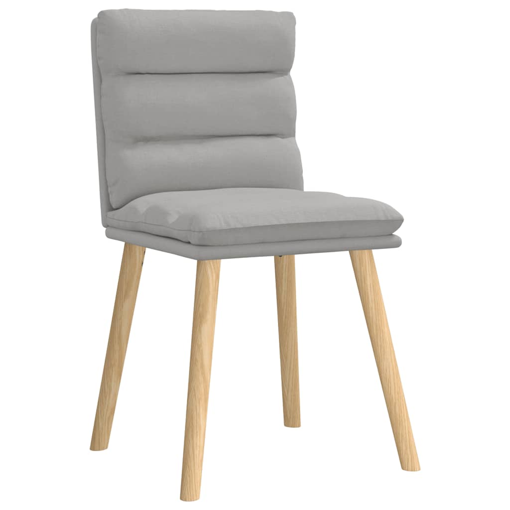 vidaXL Eetkamerstoelen 6 st stof wolk grijs afbeelding