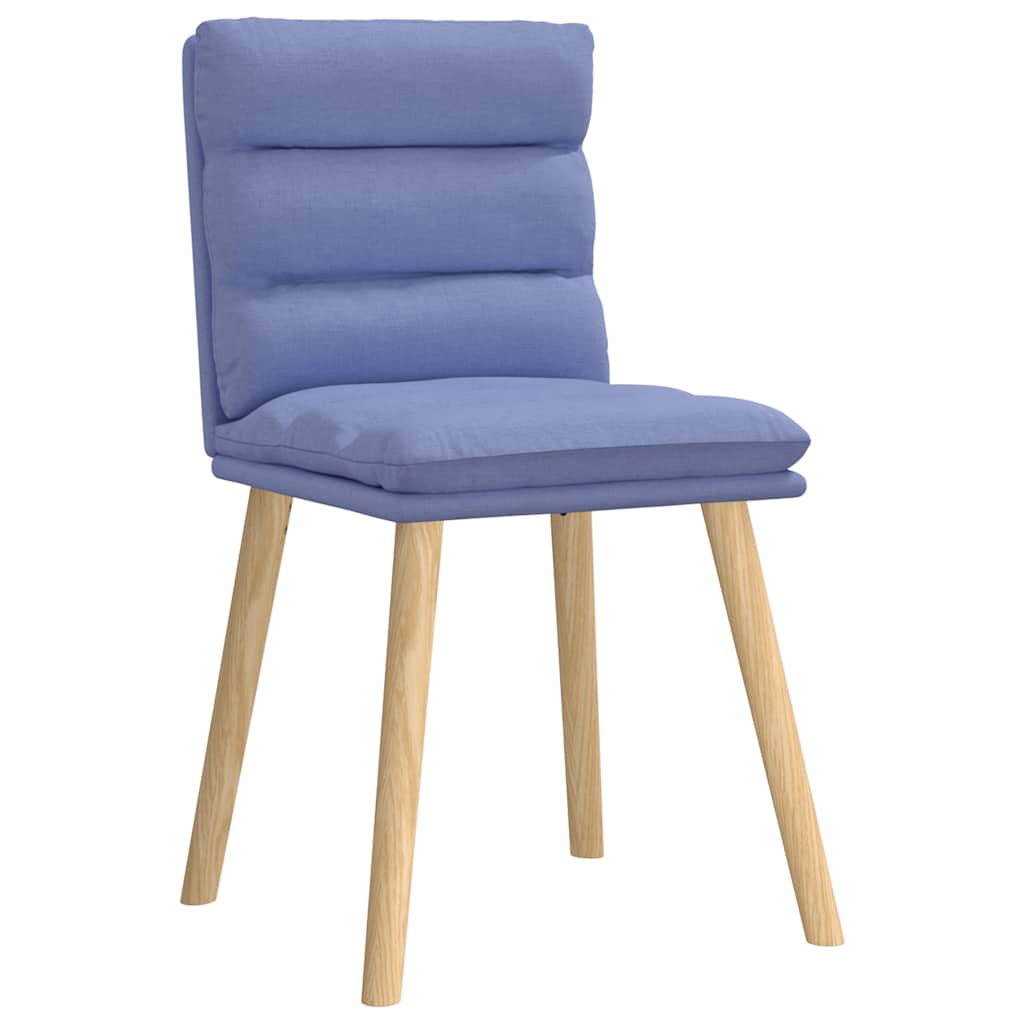 vidaXL Eetkamerstoelen 6 st stof jeansblauw afbeelding