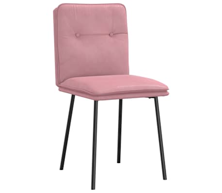 vidaXL Eetkamerstoelen 6 st fluweel roze