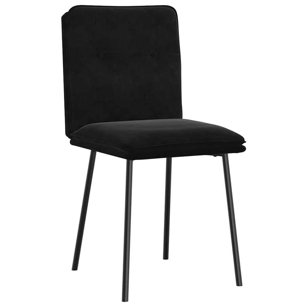 vidaXL Eetkamerstoelen 6 st fluweel zwart