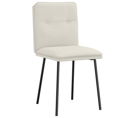 vidaXL Scaune de bucătărie, 6 buc., crem, catifea