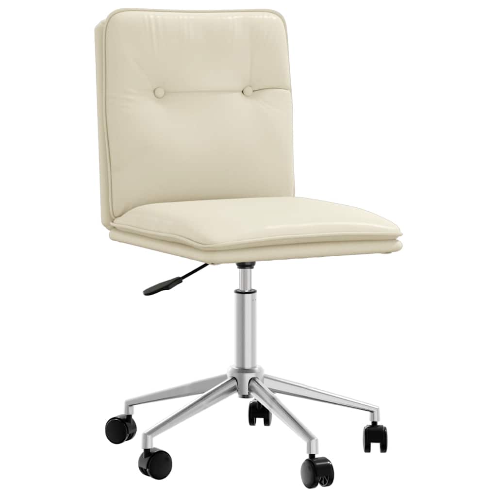 vidaXL Eetkamerstoelen 4 st kunstleer crèmekleurig afbeelding