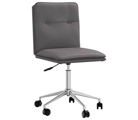 vidaXL virtuves krēsli, 4 gab., pelēka mākslīgā āda